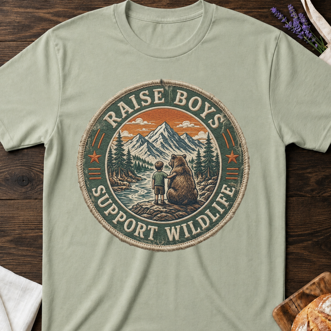 Wildlife Boy Mom T-Shirt