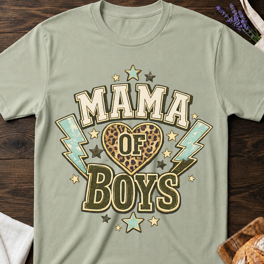 Mama of Boys Leopard T-shirt