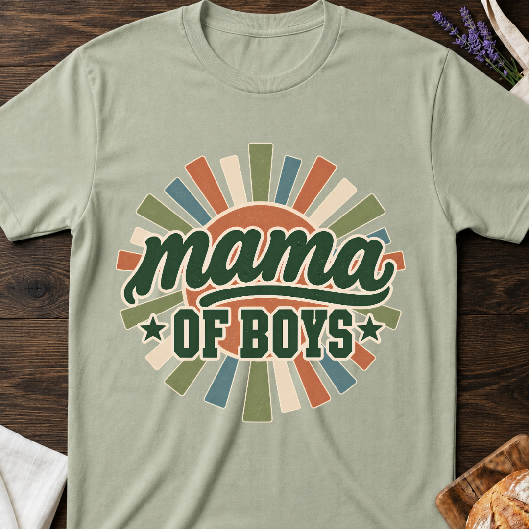 Mama of Boys Retro T-Shirt