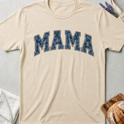Chinoiserie Floral Varsity Mama T-shirt - Mama Shirt