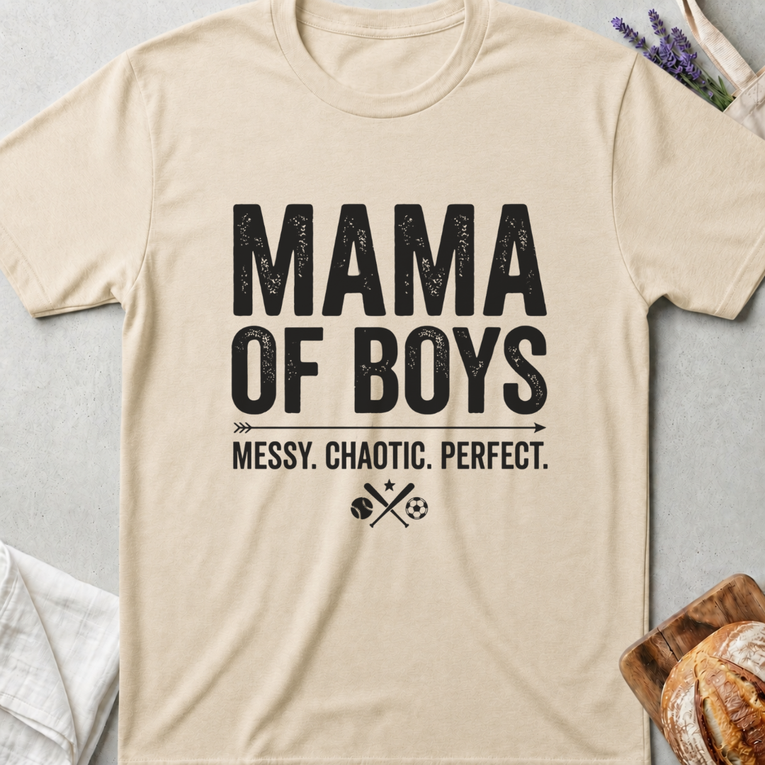 Mama of Boys Messy Shirt | Messy Chaotic Perfect Motherhood Tee