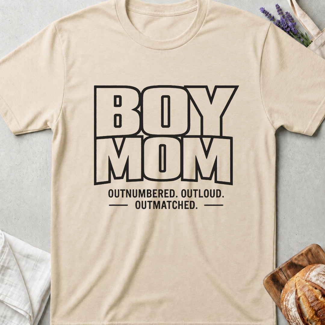 Boy Mom Shirt | Outnumbered Outloud Outmatched