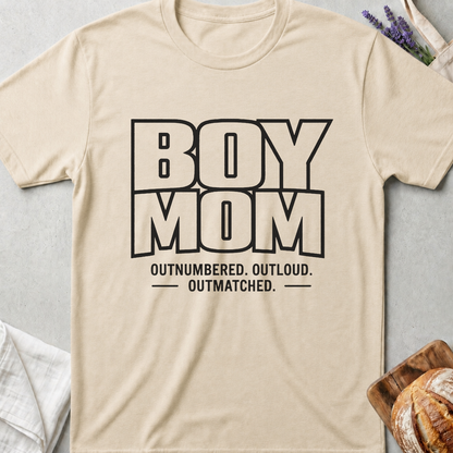 Boy Mom Shirt | Outnumbered Outloud Outmatched