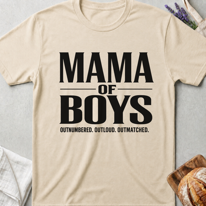 Mama of Boys Shirt | Outnumbered Outloud Outmatched T-Shirt
