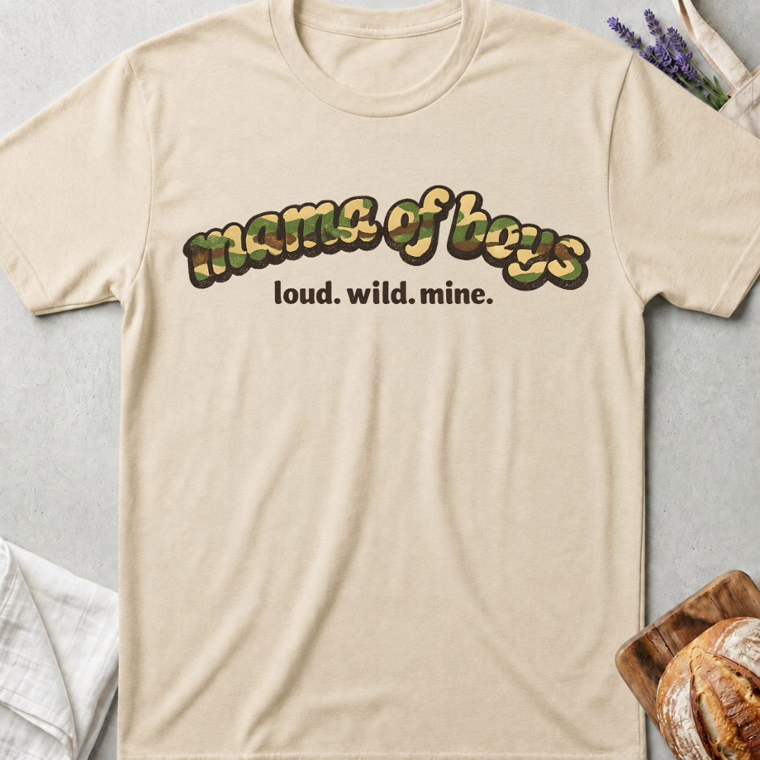 Mama of Boys Camo T-shirt