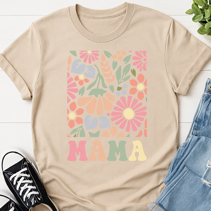 Retro Floral Mama T-shirt