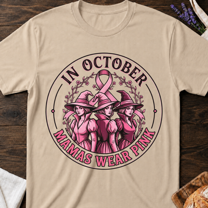In October Mamas Wear Pink Witch T-Shirt