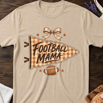 Football Mama Plaid Game Day T-Shirt