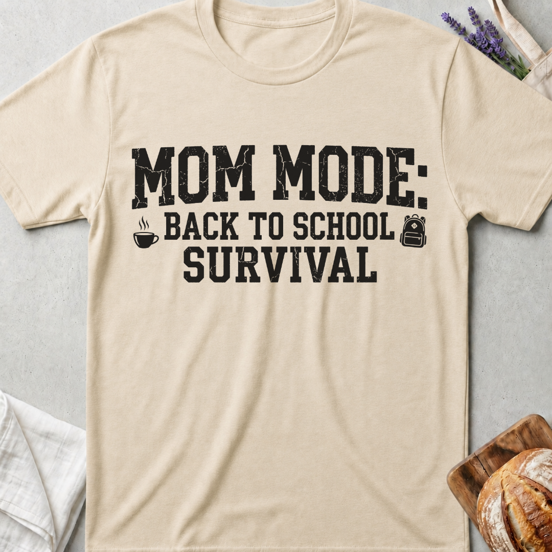 Mom Mode Survival Back to School T-Shirt | Funny School Mom Shirt