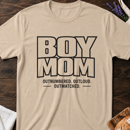 Boy Mom Shirt | Outnumbered Outloud Outmatched