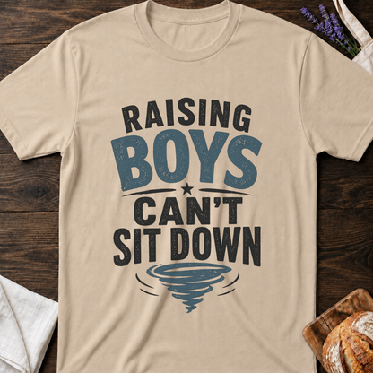 Raising Boys Shirt – Funny Relatable Mom Life Tee