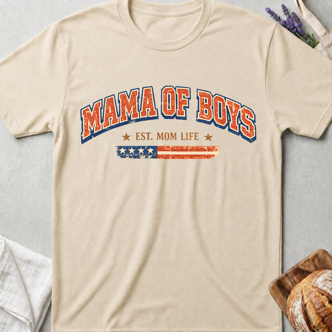 Mama of Boys Patriotic T-shirt