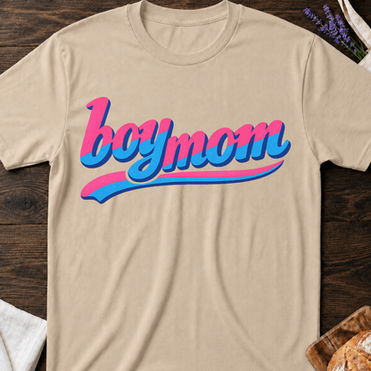 Boy Mom Retro Script T-shirt