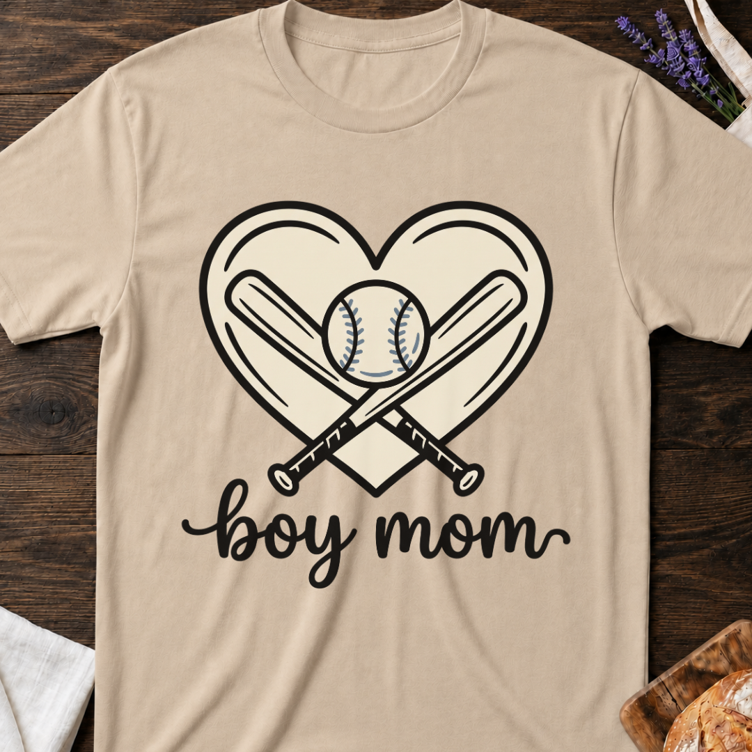 Boy Mom Baseball T-Shirt