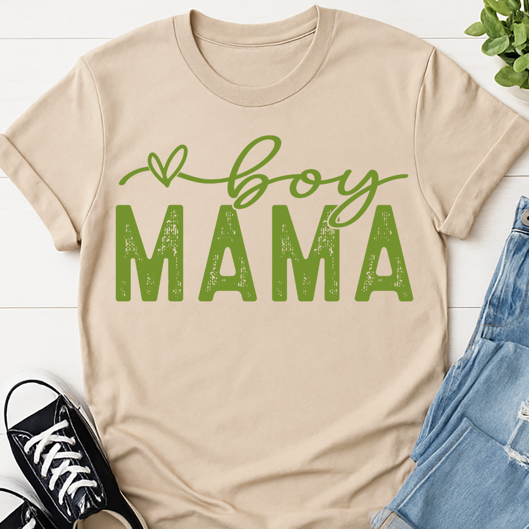Boy Mama distressed T-shirt - Trendy Mom Tee