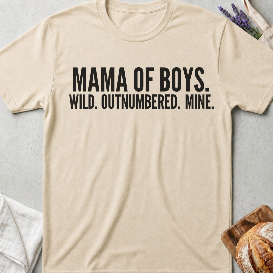 Mama of Boys Shirt | Wild Outnumbered Mine T-Shirt for Boy Moms