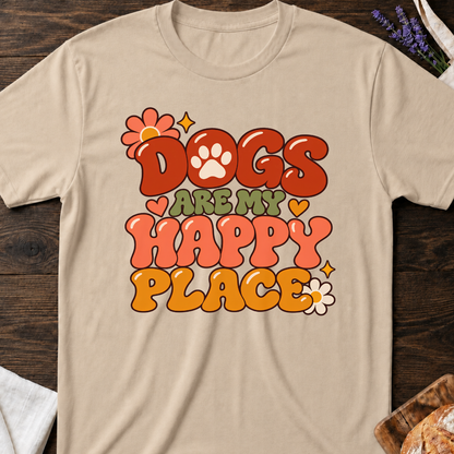 Dogs Are My Happy Place Retro T-Shirt