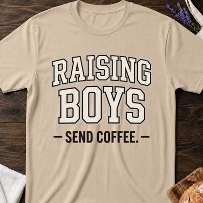 Raising Boys Coffee T-Shirt