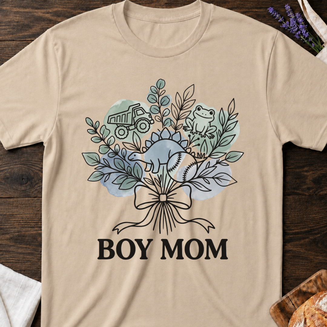 Boy Mom Wildflowers T-Shirt