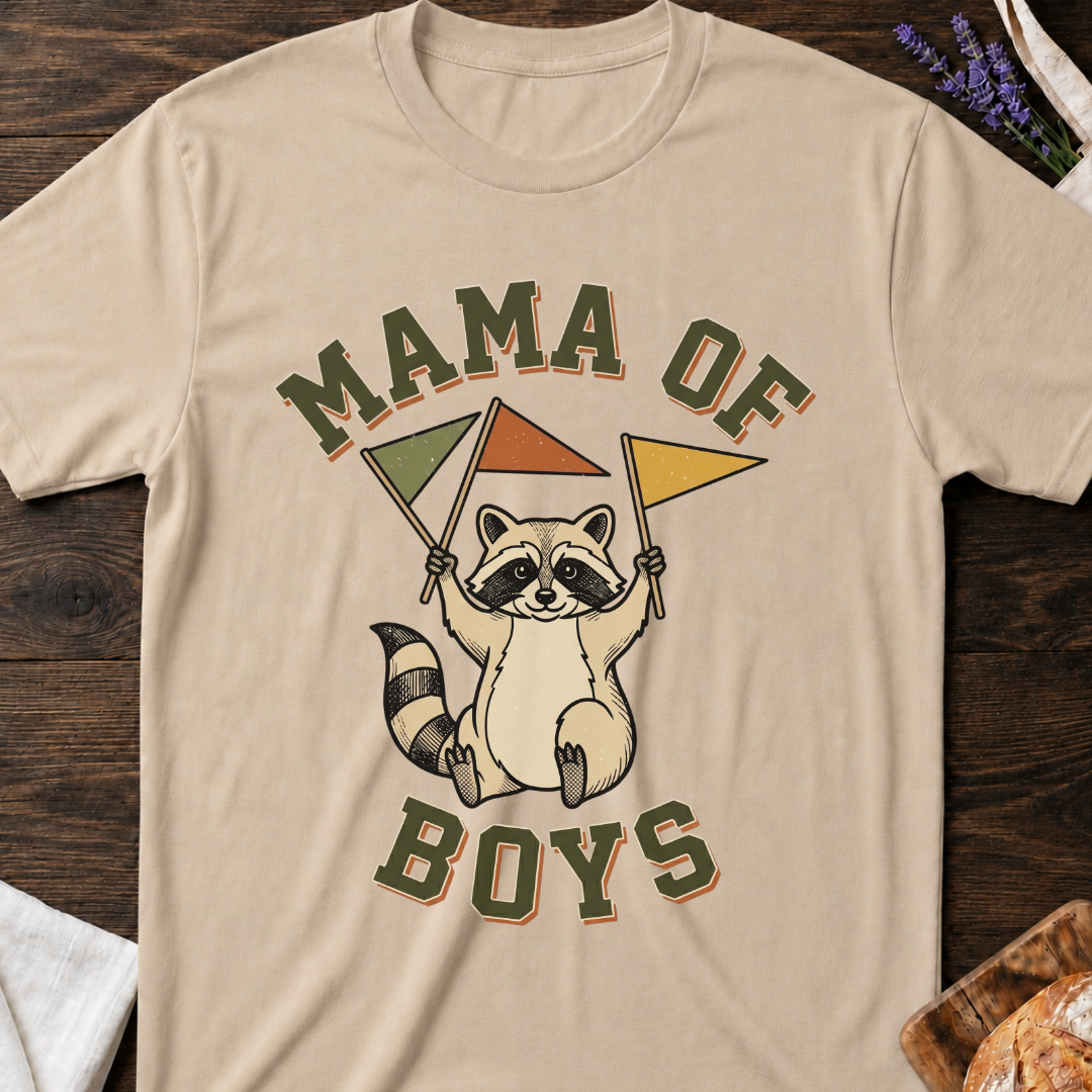 Mama of Boys Raccoon T-shirt