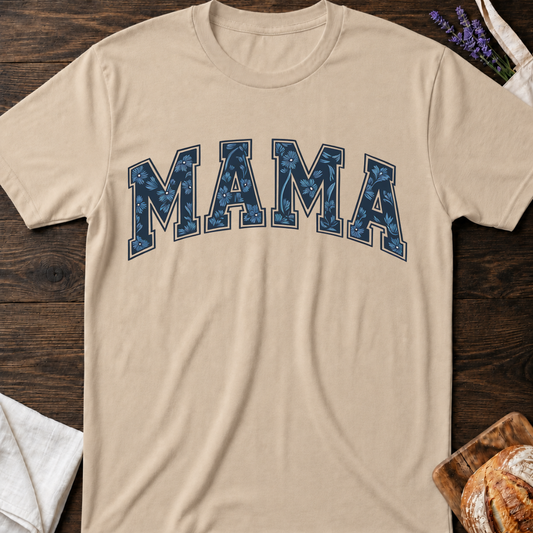 Chinoiserie Floral Varsity Mama T-shirt - Mama Shirt