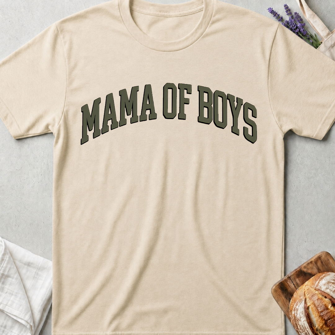 Mama of Boys T-shirt | Cute Varsity Mom Tee