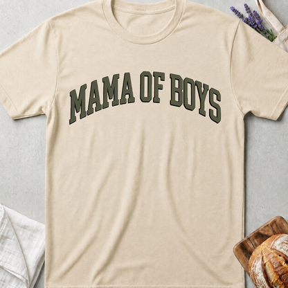 Mama of Boys T-shirt | Cute Varsity Mom Tee