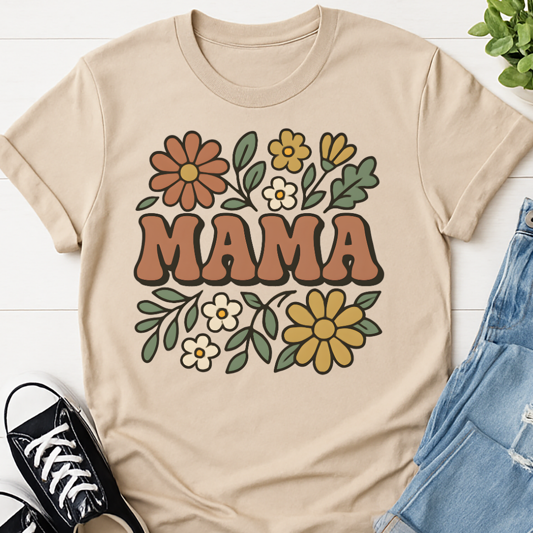 Groovy Floral Mama T-shirt