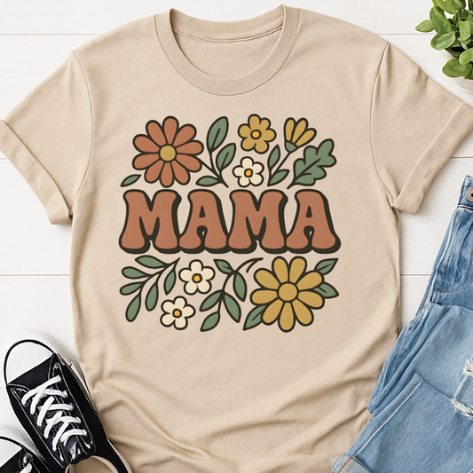 Groovy Floral Mama T-shirt