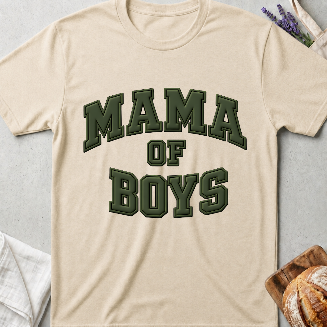 Mama of Boys T-Shirt | Boy Mom Varsity Shirt