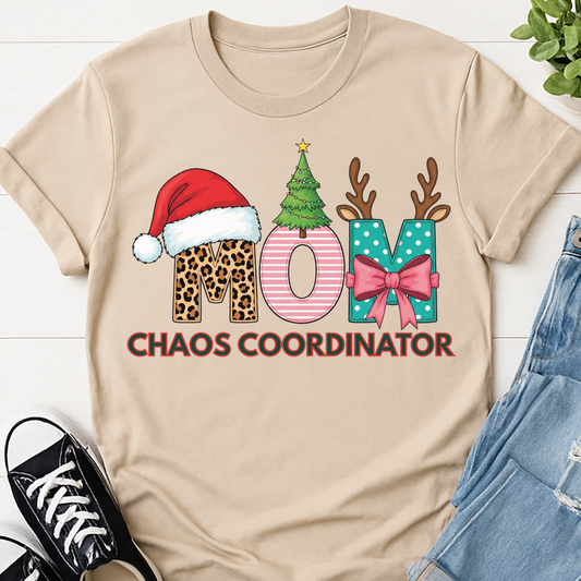 Mom Chaos Coordinator Christmas T-shirt