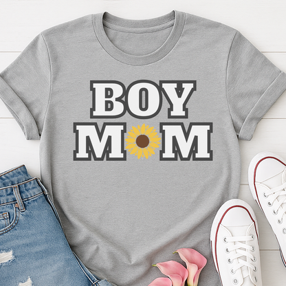 Boy Mom Sunflower T-shirt - Mom Life Tee