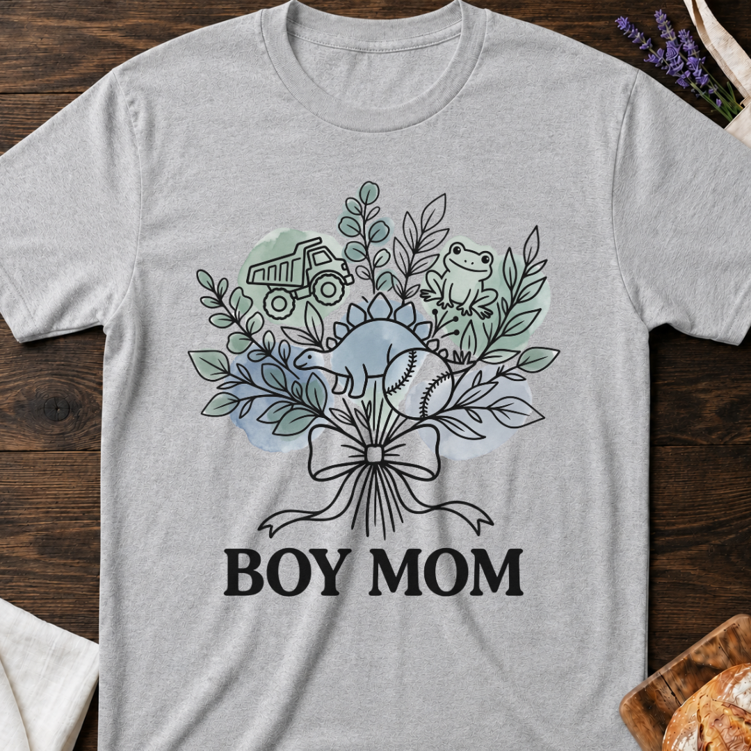 Boy Mom Wildflowers T-Shirt