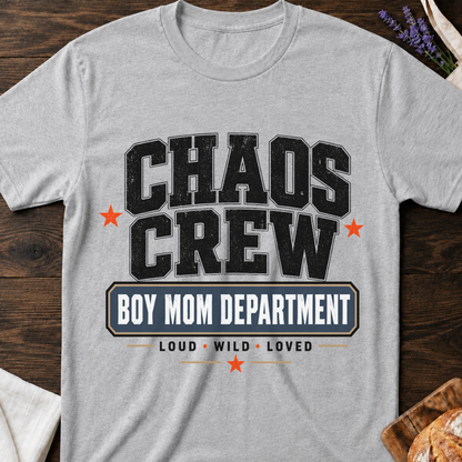 Boy Mom Department T-shirt | Chaos Crew Shirt