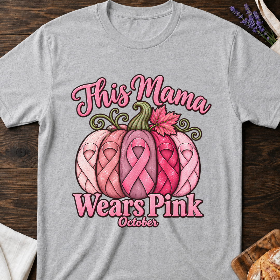 This Mama Wears Pink Pumpkin T-Shirt