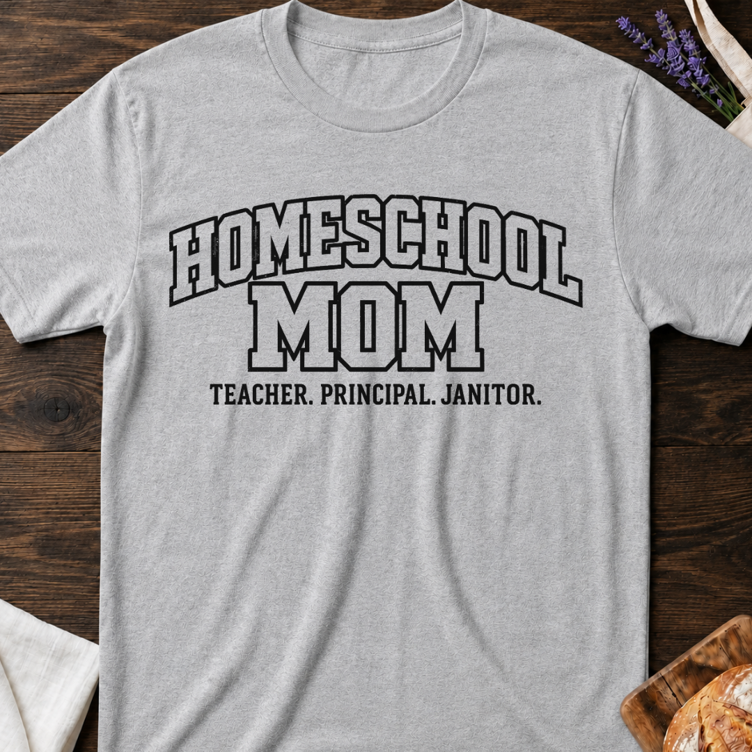 Homeschool Mom T-Shirt | Teacher Principal Janitor Shirt