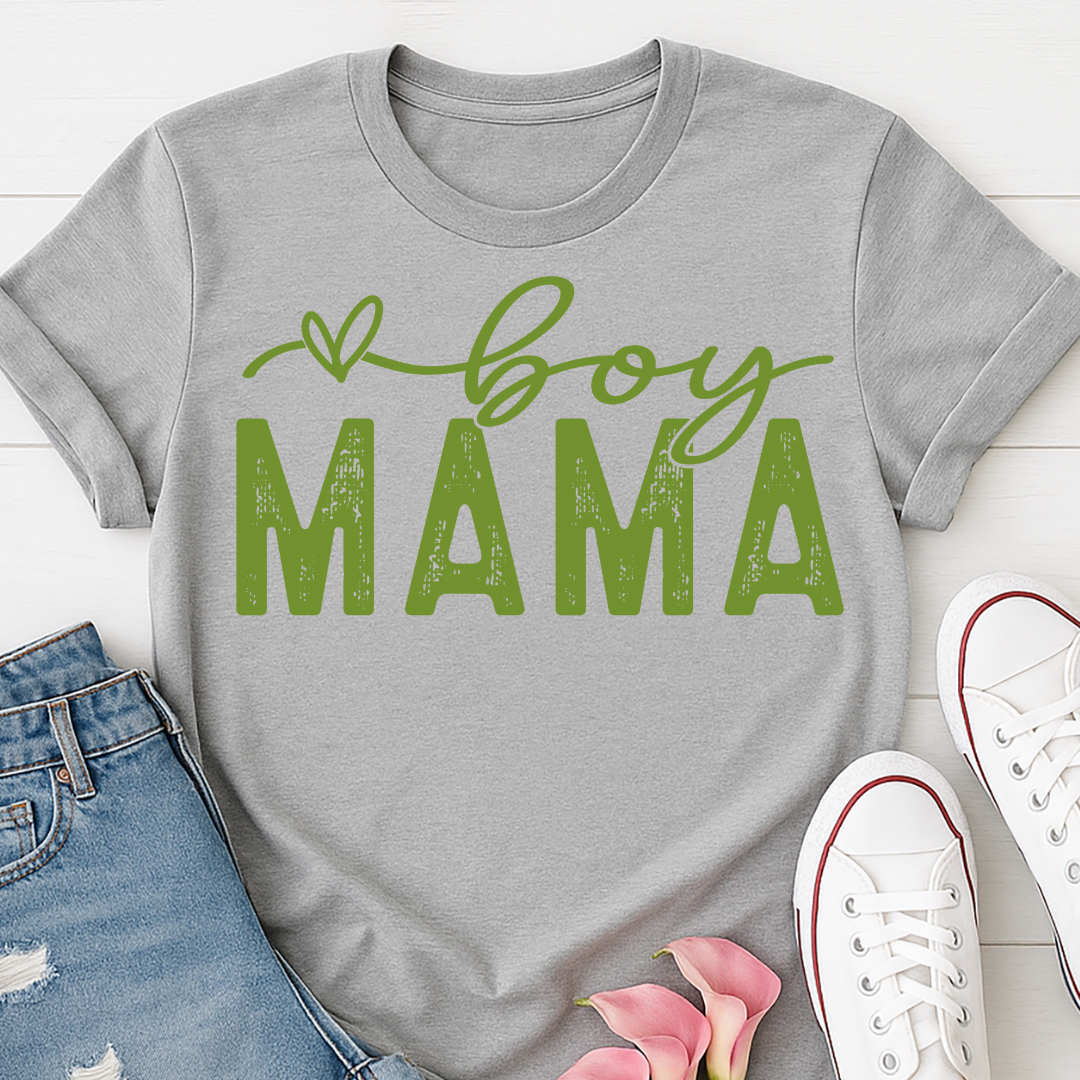 Boy Mama distressed T-shirt - Trendy Mom Tee
