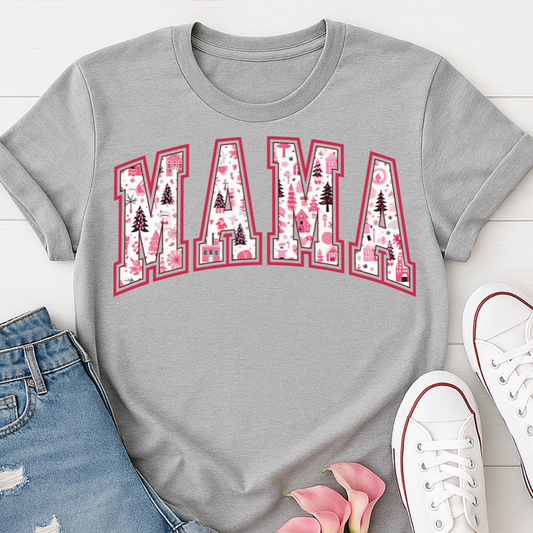 Mama Pink Christmas T-shirt