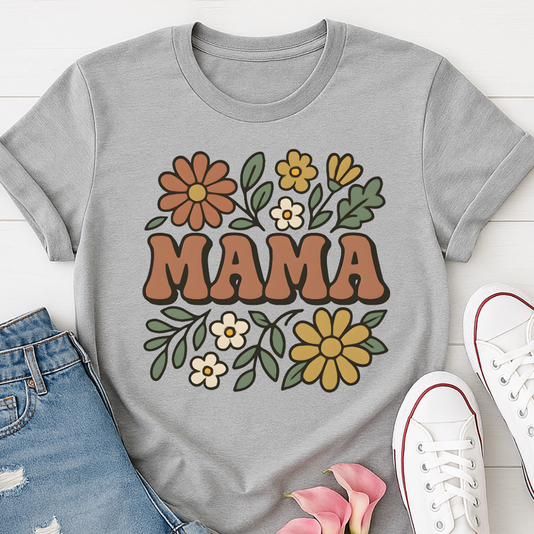 Groovy Floral Mama T-shirt