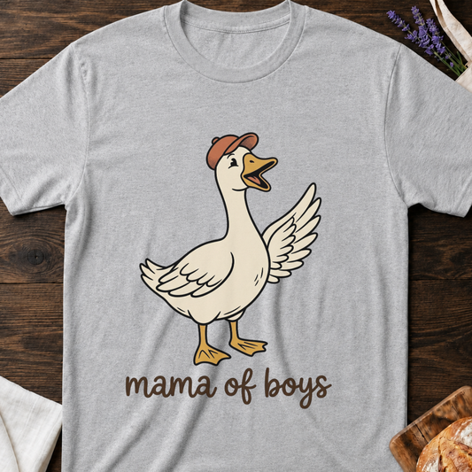 Mama of Boys Goose T-shirt | Funny Boy Mom Graphic Tee