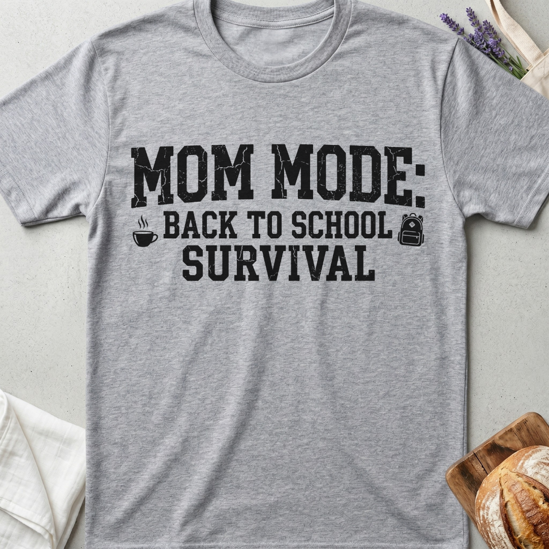 Mom Mode Survival Back to School T-Shirt | Funny School Mom Shirt