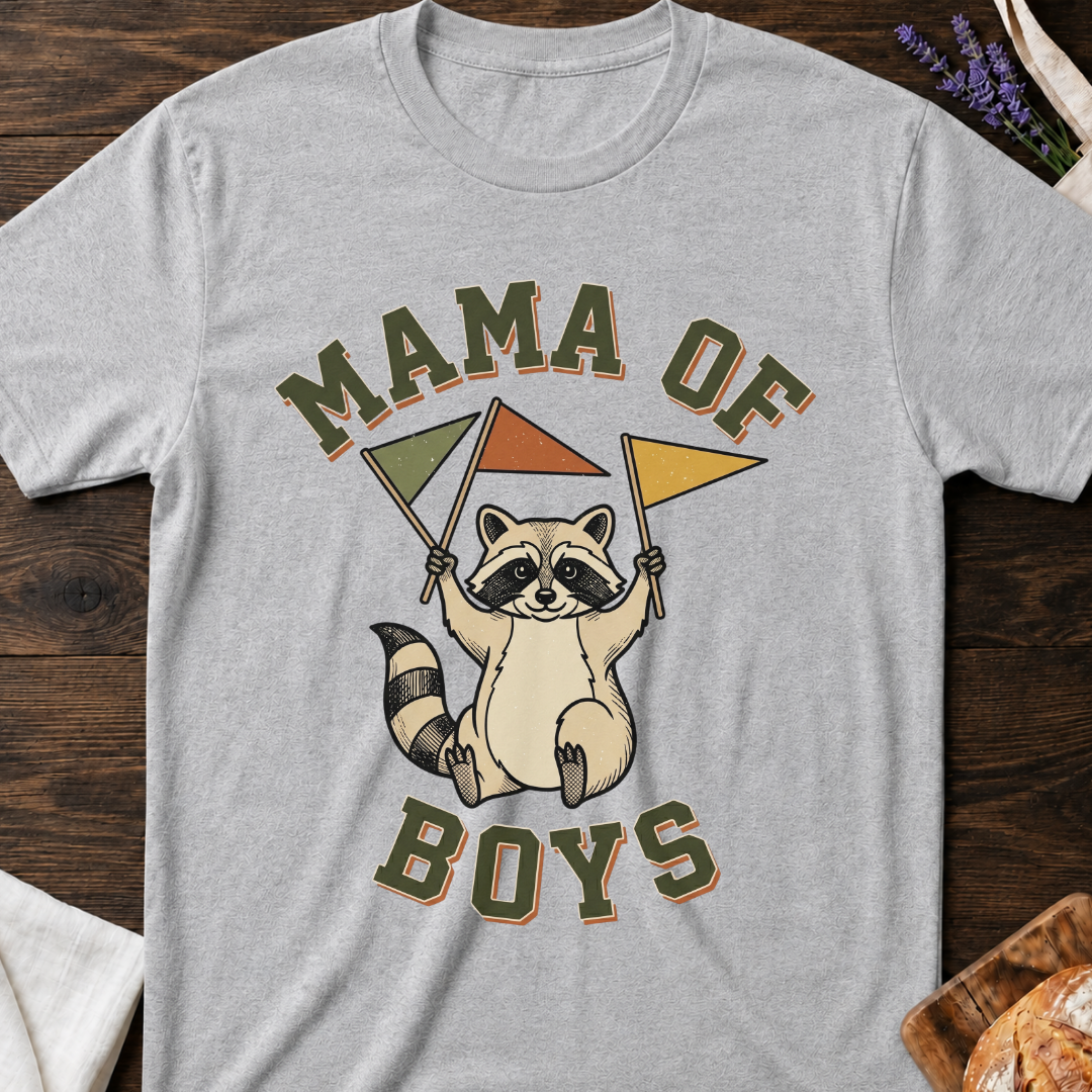 Mama of Boys Raccoon T-shirt