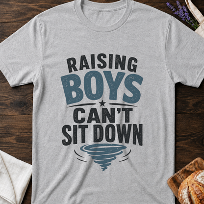 Raising Boys Shirt – Funny Relatable Mom Life Tee