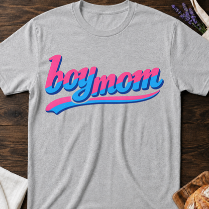 Boy Mom Retro Script T-shirt