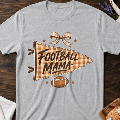Football Mama Plaid Game Day T-Shirt