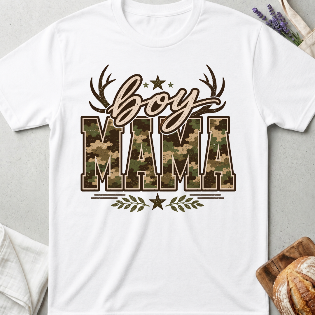 Boy Mama Camouflage T-Shirt