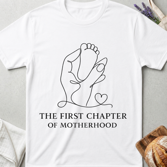 The First Chapter Shirt of Motherhood – Minimal New Mom Tee