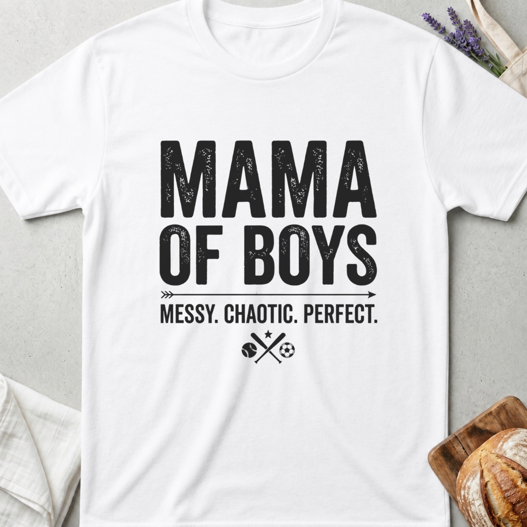 Mama of Boys Messy Shirt | Messy Chaotic Perfect Motherhood Tee
