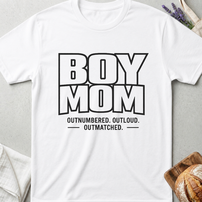 Boy Mom Shirt | Outnumbered Outloud Outmatched