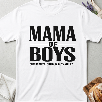 Mama of Boys Shirt | Outnumbered Outloud Outmatched T-Shirt